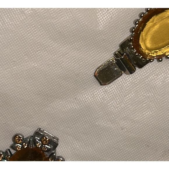 Banana Republic floral yellow Gold Jewel Statement Necklace - Picture 8 of 10